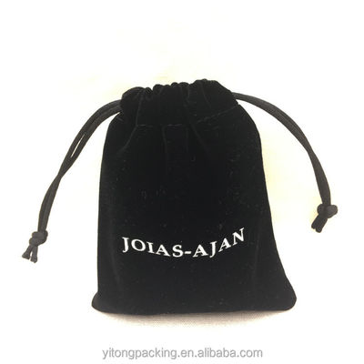 quality  Recyclable Custom Black Velvet Jewelry Bag For Packaging factory