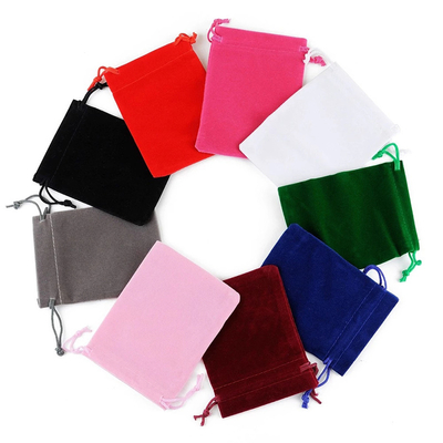 Recyclable Hot Sales Velvet Bag Drawstrings Pouches Small Size Jewelry Gift Display Packaging Bags