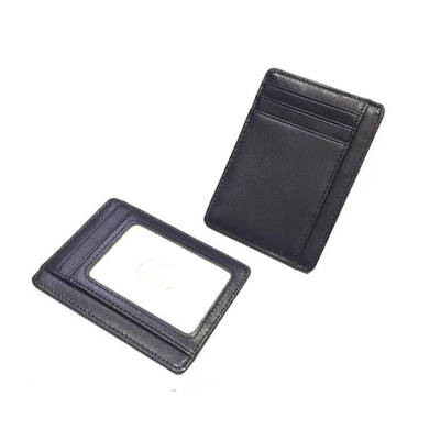 Fashion y114 Smooth Leather RFID Blocking ID Credit Card Holder for Men's Business